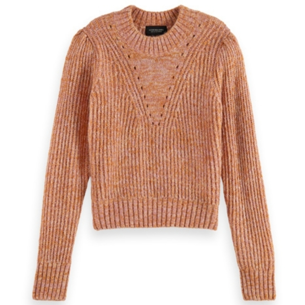 Scotch & Soda Peach Knit Crew Neck Sweater